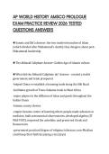 AP WORLD HISTORY AMSCO PROLOGUE EXAM PRACTICE REVIEW 2026 TESTED QUESTIONS ANSWERS