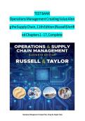 Operations Management 11th Ed Russell & Taylor Test Bank &lpar;Complete Chapters 1-17&rpar;