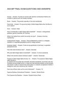 AKA MIP FINAL EXAM QUESTIONS AND ANSWERS