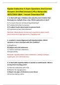 Kaplan Endocrine A Exam Questions And Correct  Answers &lpar;Verified Answers&rpar; Plus Rationales  2025&sol;2026 Q&A &vert; Instant Download Pdf 