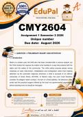 CMY2604 Assignment 1 &lpar;COMPLETE ANSWERS&rpar; Semester 2 2026 - DUE August 2026