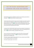 ACC 501 EXAM 1 QUESTIONS AND ANSWERS 100&percnt; PASS 2026 EDITION
