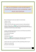 ASE A4 STEERING AND SUSPENSION EXAM QUESTIONS AND ANSWERS 100&percnt; PASS 2026 EDITION