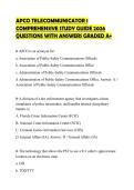 APCO TELECOMMUNICATOR 1 COMPREHENSIVE STUDY GUIDE 2026 QUESTIONS WITH ANSWERS GRADED A&plus;