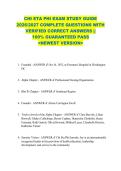 CHI ETA PHI EXAM STUDY GUIDE  2026&sol;2027 COMPLETE QUESTIONS WITH  VERIFIED CORRECT ANSWERS &vert;&vert;  100&percnt; GUARANTEED PASS  <NEWEST VERSION> 