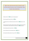 BBS 200 ADVANCED BALLISTICS SDI EXAM QUESTIONS AND ANSWERS 100&percnt; PASS 2026 EDITION