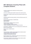 MKT 350 Exam 4 Courtney Pham with Complete Solutions