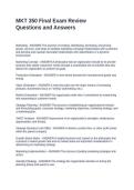 MKT 350 Final Exam Review Questions and Answers