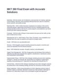 MKT 350 Final Exam with Accurate Solutions