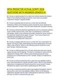 APEA PREDICTOR ACTUAL SCRIPT 2026 QUESTIONS WITH ANSWERS GRADED A&plus;