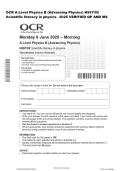 OCR A Level Physics B &lpar;Advancing Physics&rpar; H557&sol;02 Scientific literacy in physics 2025 VERIFIED QP AND MS