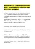 APEA BUNDLED EXAMS COMPREHENSIVE SCRIPT 2026 COMPLETE QUESTIONS AND SOLUTIONS GRADED A&plus;