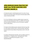 APEA BUNDLED EXAMS PRACTICE TEST BANK 2026 TESTED QUESTIONS WITH ANSWERS GRADED A&plus;