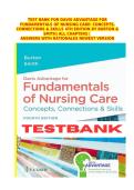 Test Bank Davis Advantage for Fundamentals of Nursing Care&colon; Concepts&comma; Connections & Skills 4th Edition by Marti Burton & David W&period; Smith