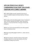 APEX NIH STROKE SCALE GROUP B COMPREHENSIVE EXAM SCRIPT 2026 SOLVED QUESTIONS WITH CORRECT ANSWERS