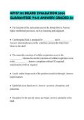 APHY 101 BOARD EVALUATION 2026 GUARANTEED PASS ANSWERS GRADED A&plus;