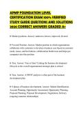 APMP FOUNDATION LEVEL CERTIFICATION EXAM 100&percnt; VERIFIED STUDY GUIDE QUESTIONS AND SOLUTIONS 2026 CORRECT ANSWERS GRADED A&plus;