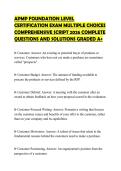 APMP FOUNDATION LEVEL CERTIFICATION EXAM MULTIPLE CHOICES COMPREHENSIVE SCRIPT 2026 COMPLETE QUESTIONS AND SOLUTIONS GRADED A&plus;
