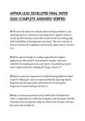 APPIAN LEAD DEVELOPER FINAL PAPER 2026 COMPLETE ANSWERS VERIFIED