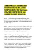 APPIAN ANALYST CERTIFICATION INTRODUCTION TO THE APPIAN PLATFORM EXAM TEST BANK 2026 UPDATED QUESTIONS AND 100&percnt; CORRECT ANSWERS GRADED A&plus;