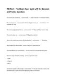 T&period;O&period;R&period;C&period;H &ndash; Final Exam Study Guide with Key Concepts and Practice Questions