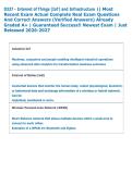 D337 - Internet of Things &lpar;IoT&rpar; and Infrastructure &vert;&vert; Most  Recent Exam Actual Complete Real Exam Questions  And Correct Answers &lpar;Verified Answers&rpar; Already  Graded A&plus; &vert; Guaranteed Success&excl;&excl; Newest Exam &vert; Just  Released 2026-2027   