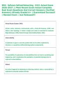 WGU - Software Defined Networking - D415  Actual Exam  2026-2027 &vert;&vert; Most Recent Exam Actual Complete  Real Exam Questions And Correct Answers &lpar;Verified  Answers&rpar; Already Graded A&plus; &vert; Guaranteed Success&excl;&excl;  &vert; Newest Exam &vert; Just Released&excl;&excl;&excl; 