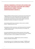 VIRGINIA COMMERCIAL PESTICIDE APPLICATORS CORE EXAM LATEST 2024-2025 QUESTIONS AND CORRECT ANSWERS-100&percnt;