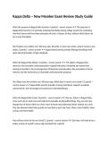 Kappa Delta &ndash; New Member Exam Review Study Guide
