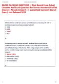 DEVICE RAC EXAM QUESTIONS &vert;&vert; Most Recent Exam Actual  Complete Real Exam Questions And Correct Answers &lpar;Verified  Answers&rpar; Already Graded A&plus; &vert; Guaranteed Success&excl;&excl; Newest  Exam &vert; Just Released 2026