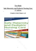 Safe Maternity and Pediatric Nursing Care Test Bank &lpar;3rd Edition&rpar; &ndash; Complete Questions & Answers &vert; ISBN 9781719648844 &vert; Maternal & Child Health Nursing Exam Practice