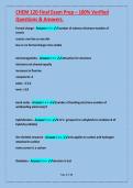 CHEM 120 Final Exam Prep &ndash; 100&percnt; Verified Questions & Answers