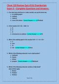 Chem 120 Review Quiz &num;3 & Chamberlain Exam 3 &ndash; Complete Questions and Answers
