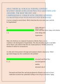 Adult Medical Surgical Nursing CMS Exam Practice Questions & Answers &vert; Verified Rationales Study Guide PDF