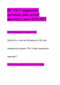 DCAM Components&vert;questions and correct answers&vert; Latest 2026&sol;2027