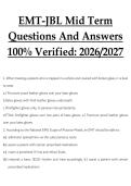EMT-JBL Mid Term Exam Study Guide &vert; 402 Questions & Answers