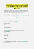 MI-CCC Phase 2 Final Exam UPDATED  ACTUAL QUESTIONS AND CORRECT  ANSWERS