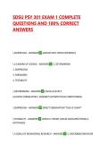 SDSU PSY 301 EXAM 1 COMPLETE QUESTIONS AND 100&percnt; CORRECT ANSWERS