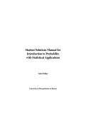 Student Solutions Manual for Introduction to Probability &vert; Schay