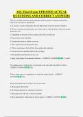ASL Final Exam UPDATED ACTUAL  QUESTIONS AND CORRECT ANSWERS