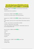 ASL 101 Final Exam UPDATED ACTUAL  QUESTIONS AND CORRECT ANSWERS