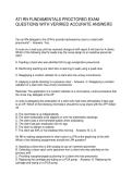 ATI RN FUNDAMENTALS PROCTORED EXAM QUESTIONS WITH VERIRIED ACCURATE ANSWERS