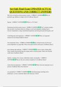 ServSafe Final Exam UPDATED ACTUAL  QUESTIONS AND CORRECT ANSWERS