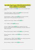 ServSafe Final Exam UPDATED QUESTIONS  AND CORRECT ANSWERS