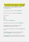 Servsafe Final Practice Test Exam UPDATED  QUESTIONS AND CORRECT ANSWERS
