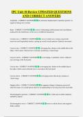 IPC Unit 10 Review UPDATED QUESTIONS  AND CORRECT ANSWERS