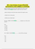 IPC &sol; Unit 10 Quiz 3 Exam UPDATED  QUESTIONS AND CORRECT ANSWERS