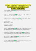 NFPA 99 MEDGAS FOR 6010 INSTALLER  Exam UPDATED QUESTIONS AND  CORRECT ANSWERS