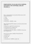FIREFIGHTER 1 EXAM 2026 WITH VERIFIED  QUESTIONS AND ANSWERS&vert;&vert; ALREADY  GRADED A&plus;