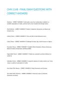 CMN 1148 - FINAL EXAM QUESTIONS WITH CORRECT ANSWERS
